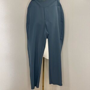 Athleta Pants Size 10 Blue Green Stretch Tapered Work Travel Commuter